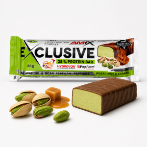 Батончик AMIX Exclusive Protein Bar, 12*85 грам - Фісташковий крем